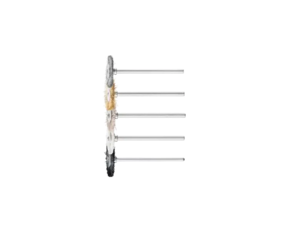 Brosses plates non torsadées - Brosses miniatures, sur tige